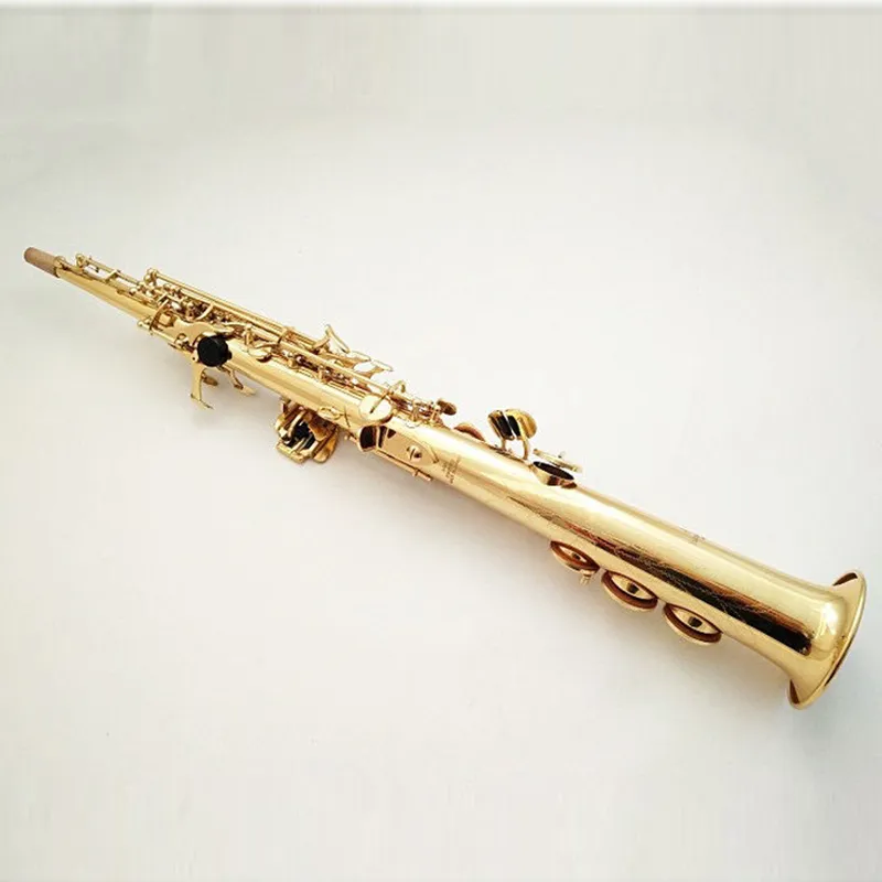 Golden B-Key Professional Soprano Saxophone S-901 Model Artiction Structure Brass Brass Brass Straight Pipe Sax Ender