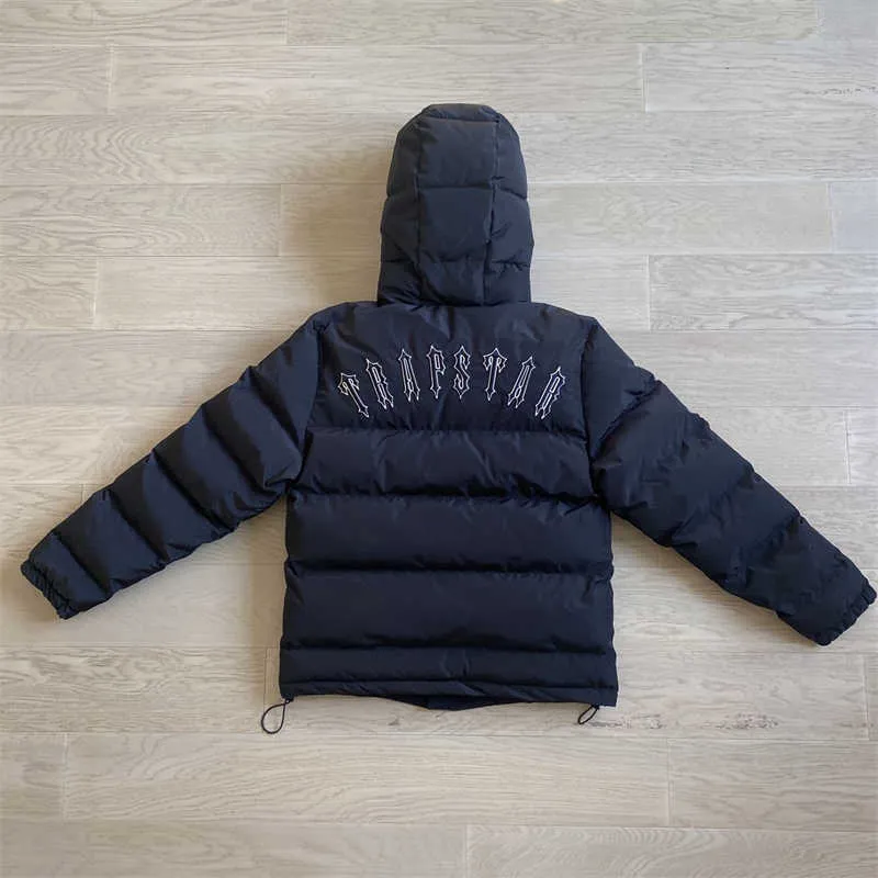 Winter Trapstar Down Jacket Men's and Women's Warm Coat Hooded Iron Head Premium Thermal Mattress Broad