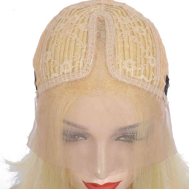 613 Bob Wig Bone Straitement Cheveux humains Short S 613 dentelle de couleur frontale 220608