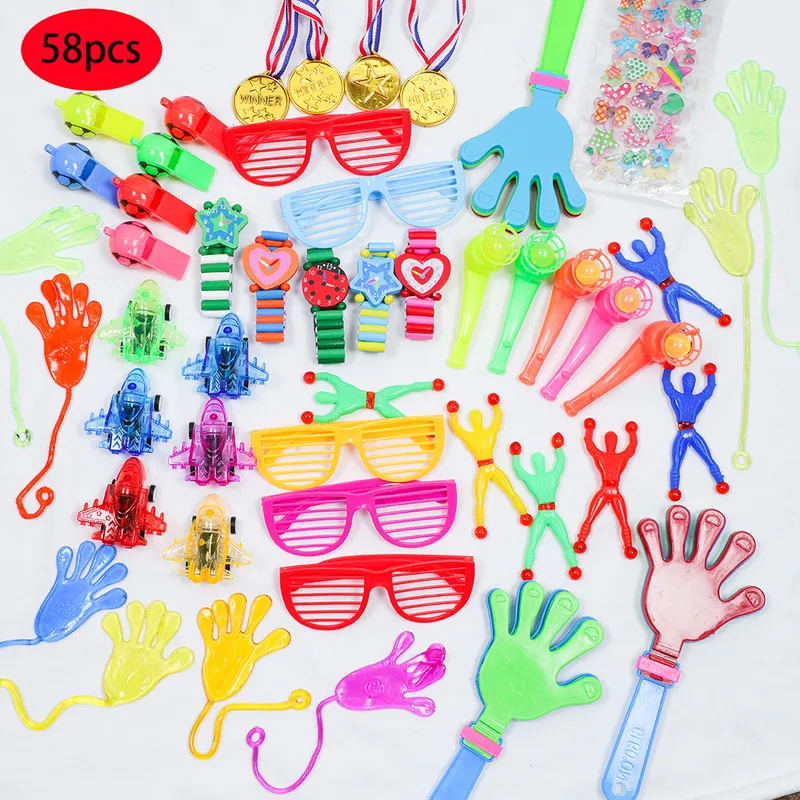 5458 % Kinderen Verjaardagsfeestje Gunstfluitspeelgoed voor Pinata Filler Baby Shower Game Goodie Bag Carnival Prijzen Geschenken 220527