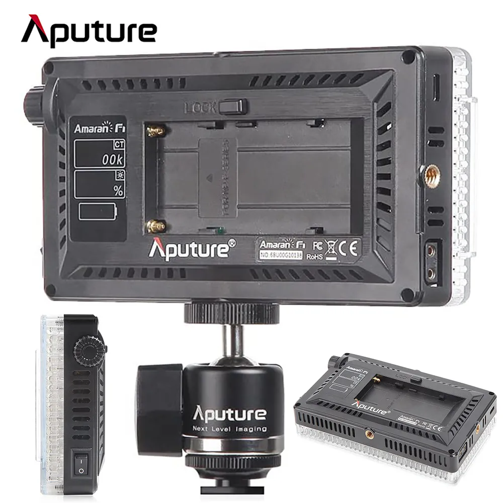 Aputure Amaran Al-F7 On-Camera LED-ljus Färgtemperatur 3200K-9500K CRI 95+ TLCI 95+ Videoljus utan batteri