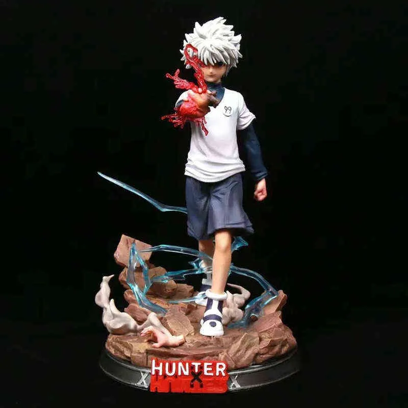 27 cm Hunter X Hunter Anime Rysunek Killua Zoldyck Figurka Duży Rozmiar Hunter Killua Figurka PVC Model Zabawki G220420