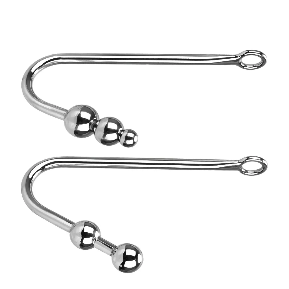 Anal Hook Butt Plug With Balls sexy Toys for Men Women Adult Products Metal Stainless Steel Dilator Hole