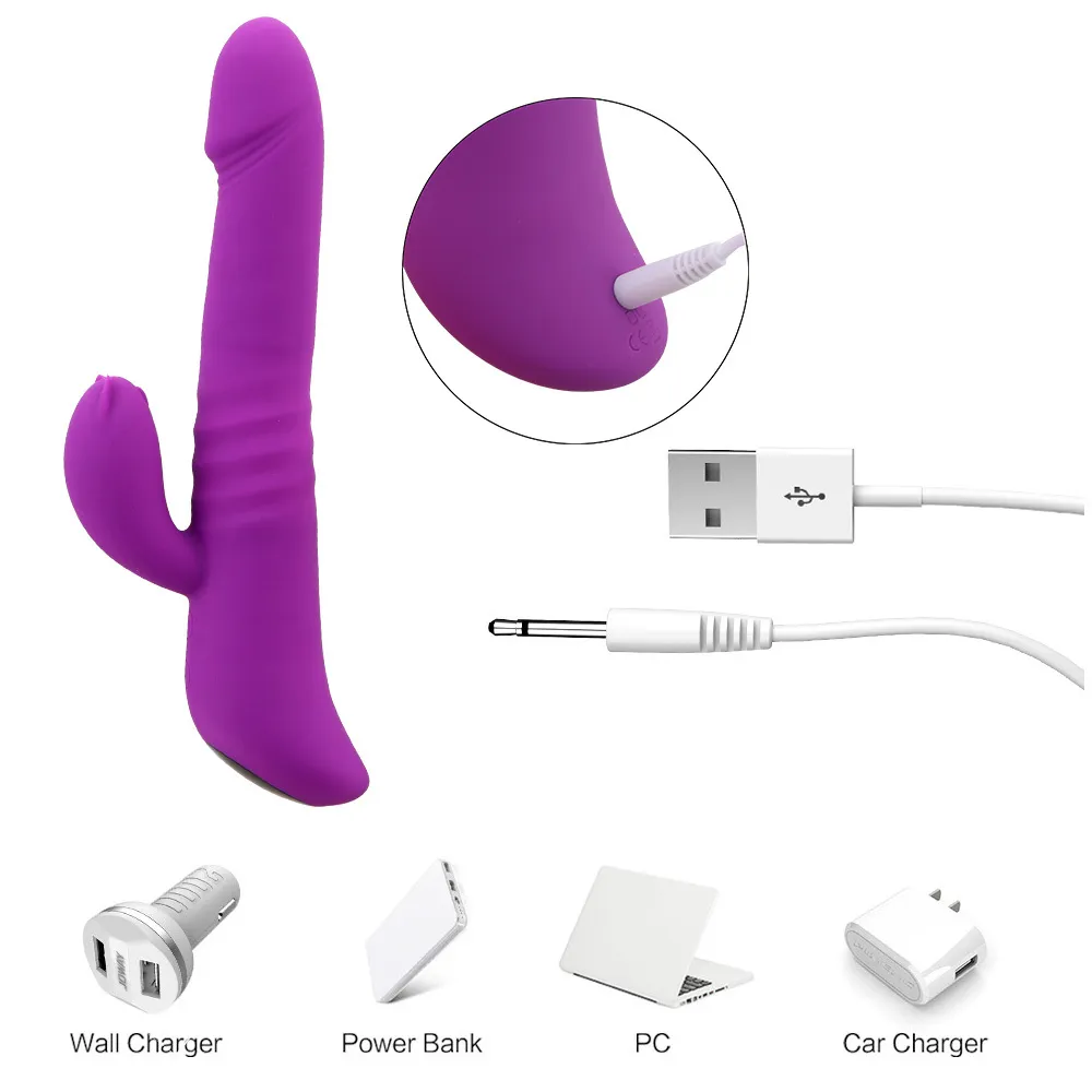 Olo roterande dubbla vibrationsvärme kanin vibrator sexiga leksaker för kvinnliga kvinnliga onanator klitoris g-spot stimulator dildo