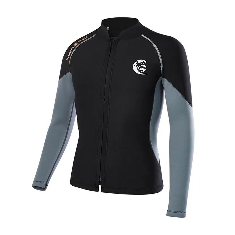 2 mm Néoprène WetSuit Hommes Femmes de plongée Veste de plongée à manches longues Mabe de plongée mâle Veste d'hiver Pêche de maillot de bain thermique 220538291658