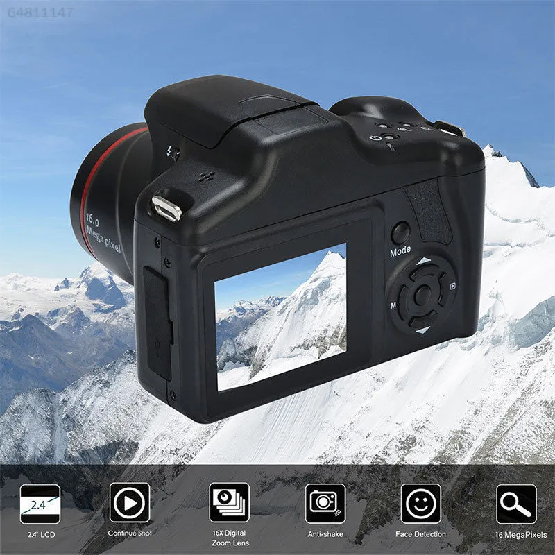 Professional Photo Camera Telefoto Digital Câmera de 16 milhões de pixels Photography1080p Video Camcorder 16x Digital Zoom Câmeras