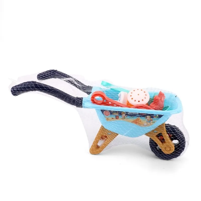 هدية عيد ميلاد Sandbox Toys لـ Kid Child Resulablebox Toys Style Beach Toy Trolley 6 قطع مجموعة للأطفال 220527