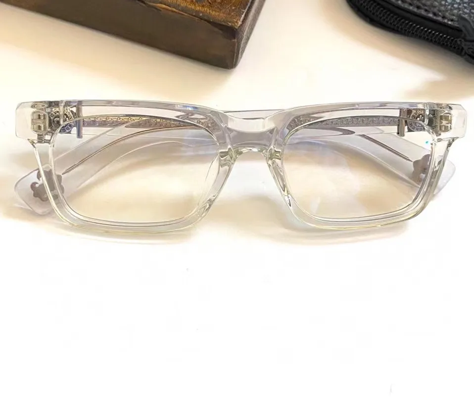 مصمم العلامة التجارية Eyeglass Frame Fashion Retro Optical Glasses Black Eyeglasses Frames for Men Women Myopia Eyewear for Prescription 300Q