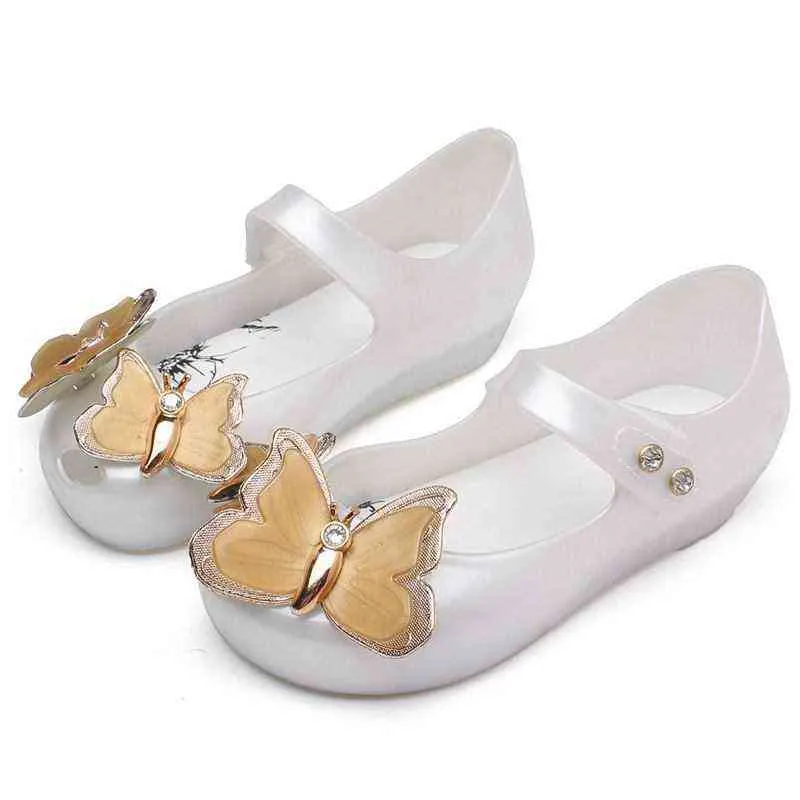 미니 멜리사 신발 2022 새로운 오리지널 소녀 젤리 샌들 나비 어린이 아이 해변 신발이 아닌 유아용 사탕 신발 SH19075 G220523