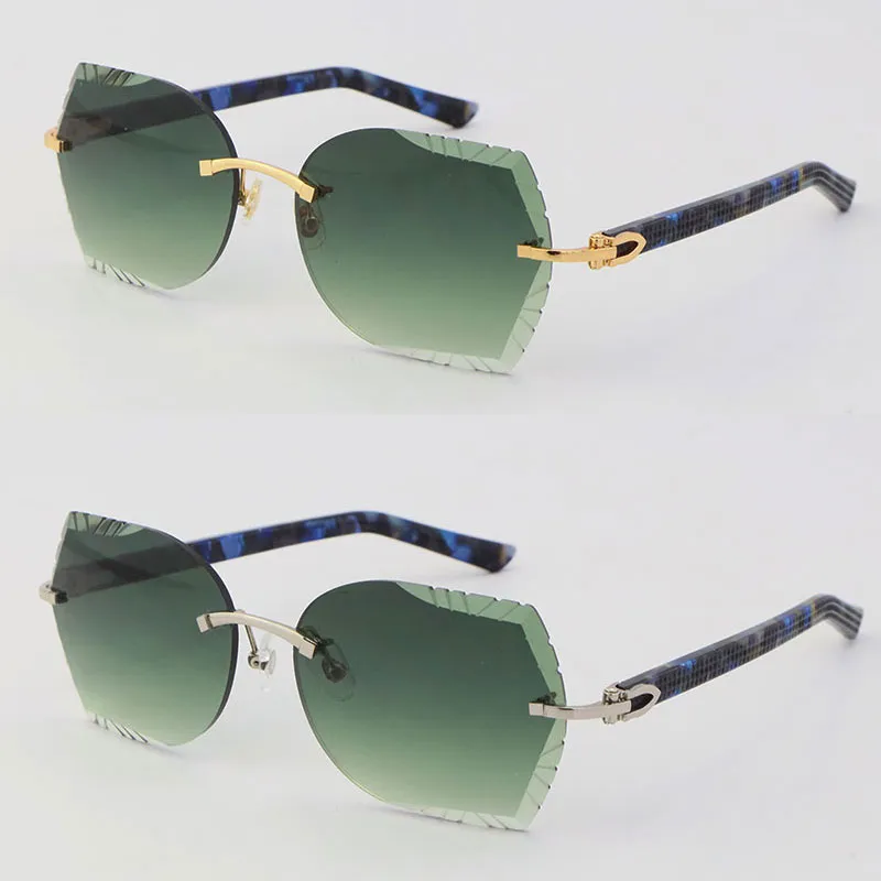 Mode Diamantschliff Linse 3524012 Marmorierung Plank Sonnenbrille Hochwertige Sonnenbrille für Männer Goggle Metall Sonnenbrille Unisex C Decor178y