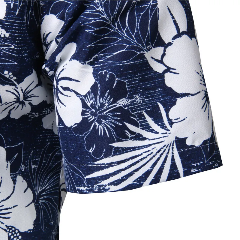Camisa hawaiana de playa de verano para hombre, camisas florales de manga corta de marca de talla grande, ropa informal de vacaciones para hombre, Camisas 220623
