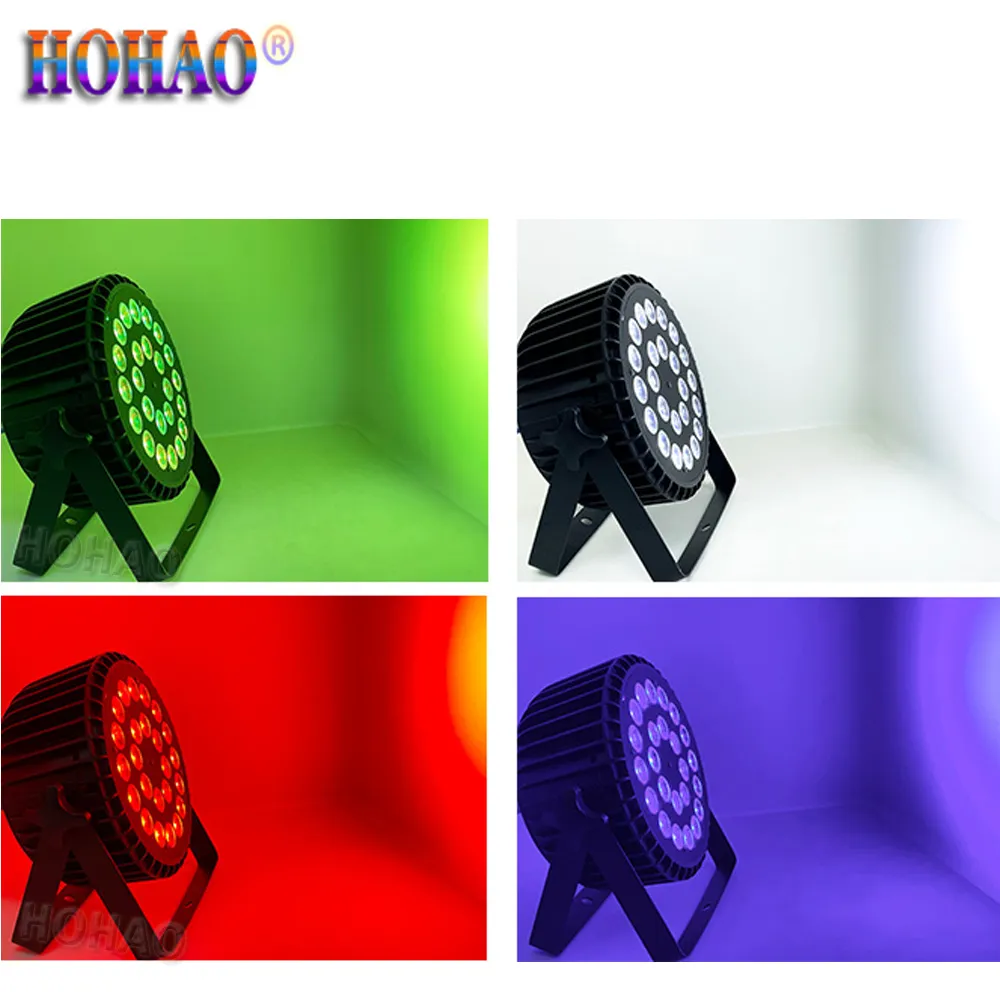 Hahao 무대 실내 알루미늄 Led 플랫 파 24 * 10W RGBW 4in1 다채로운 4/8 DMX512CH 자동 사운드 DJ 디스코 웨딩 쇼 램프