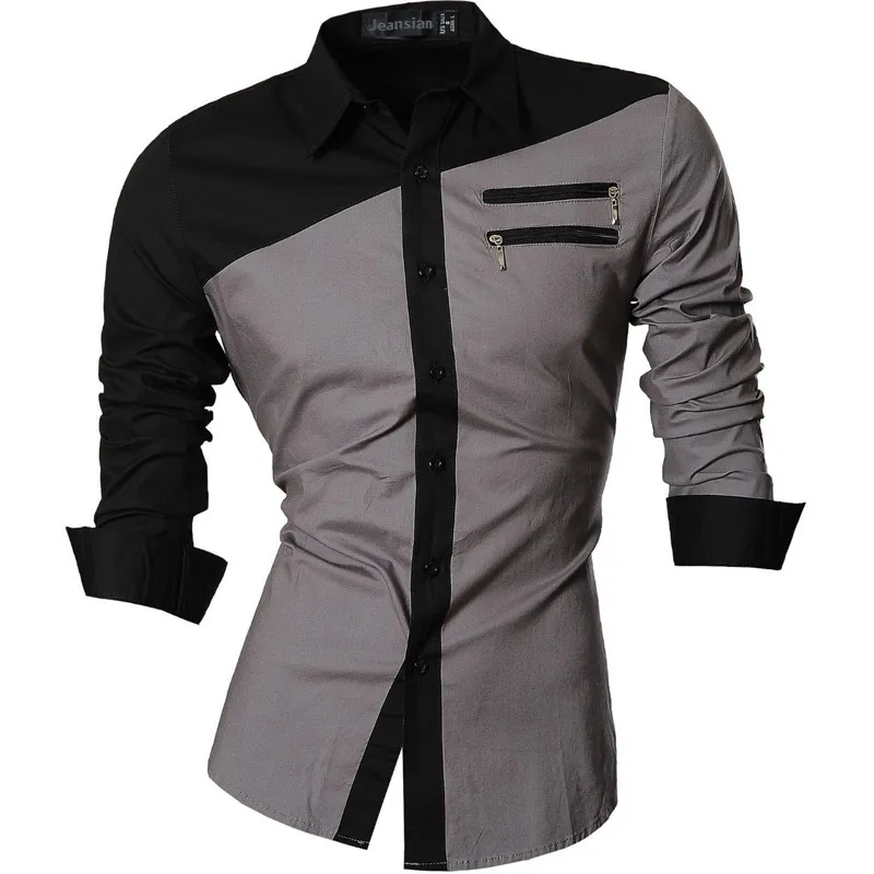 Camisas casuais dos homens jeansianos camisas de moda desinger elegante manga comprida magro apto z020 branco 220322