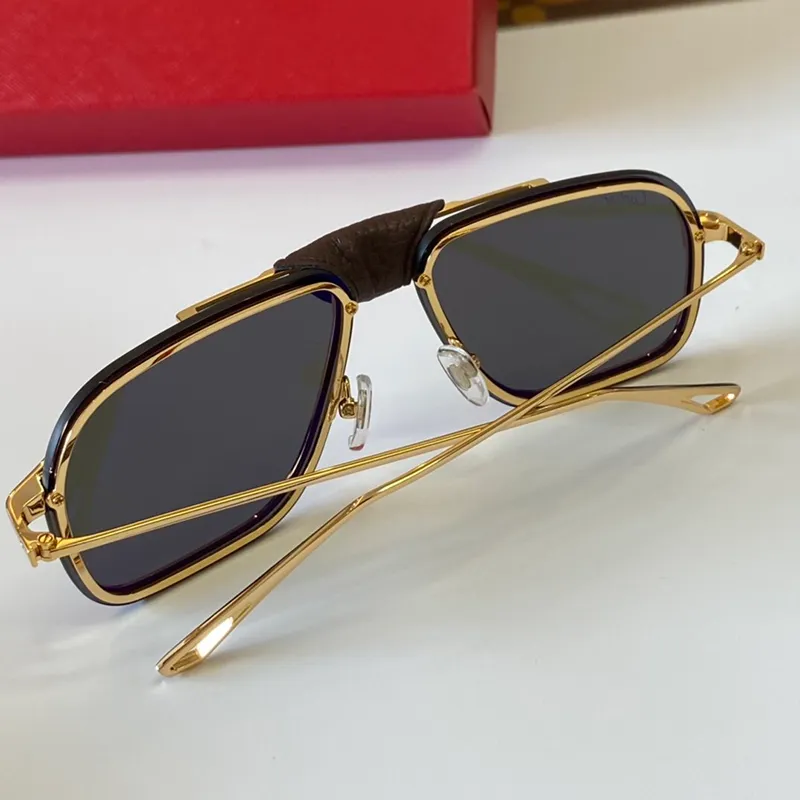Luxe merk zonnebril klassieke ontwerper gepolariseerde glazen heren dames piloot zonnebril UV400 brillen sunnies metaalleer dubbel223m