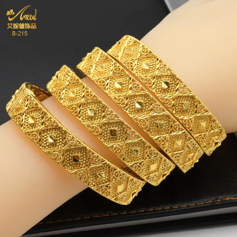 Aniid Dubai Gold Bracelet de brazalete chapado en oro Africano Goldia de oro ajustable Joya de boda nigeriana Joya de joyas 2207025286712