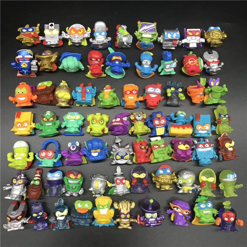 1050 pezzi originali Superzings Superthings Action Figures 3CM Super Zings Garbage Trash Collection Giocattoli modello regalo bambini 2205206096371