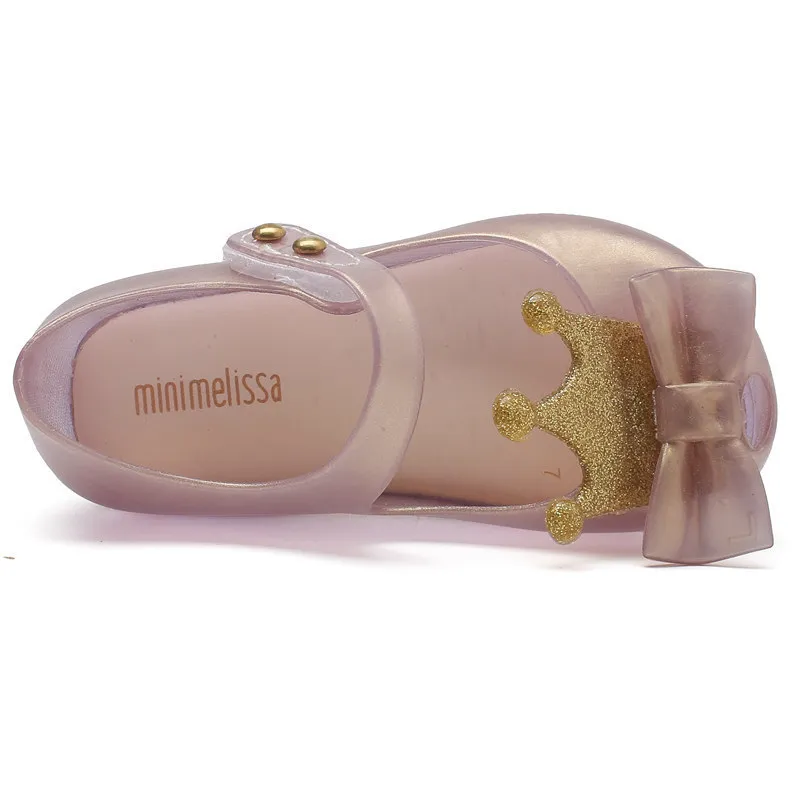 Mini Melissa Meninas Sandálias Verão Moda Sapatos Padrão Coroa Crianças Sapato Geléia Sandálias Menina Antiderrapante Sandália Infantil Tod SH19077 220527