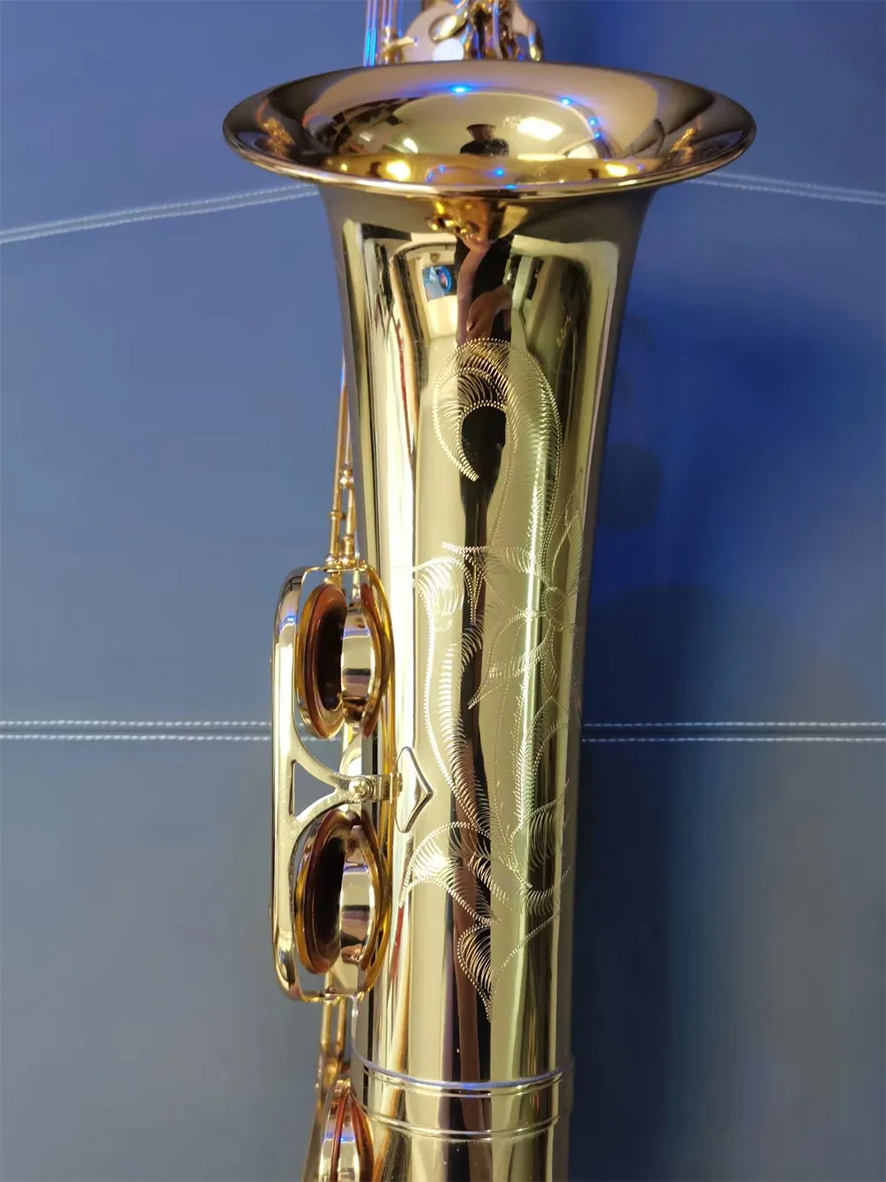 Klassisk YTS-480 Struktur Modell B-Key Professional Tenor Saxophone Jazz Instrument bekvämt Känn Sax Professional-Tone