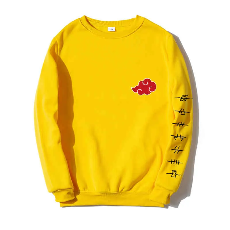 Anime Akatsuki Cloud Symbole drukuj mężczyźni bluzy bluza streetwear swobodny crewneck pullover kobiety