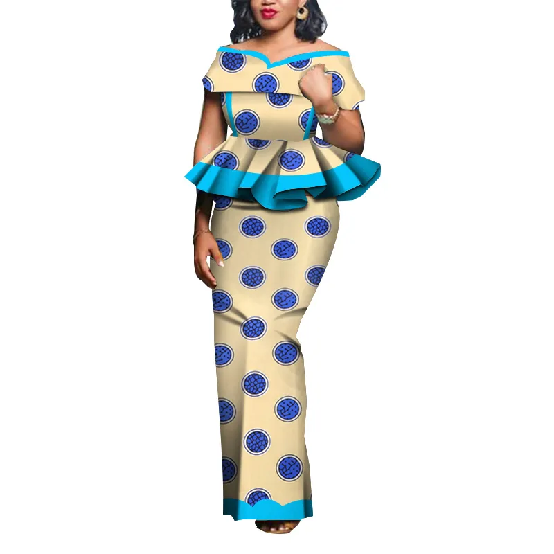 BintaRealWax 2 pièces robe robe africaine femmes jupe ensembles traditionnels 2 pièces costumes sur mesure Dashiki hauts et jupes grande taille vêtements WY5104