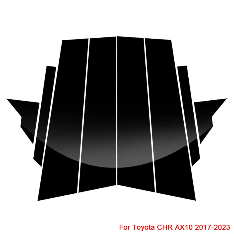 자동차 윈도우 센터 기둥 스티커 PVC Toyota Chr VIOS AX10 XP150 2014- 예정 자동 액세서리 용 스크래치 필름.