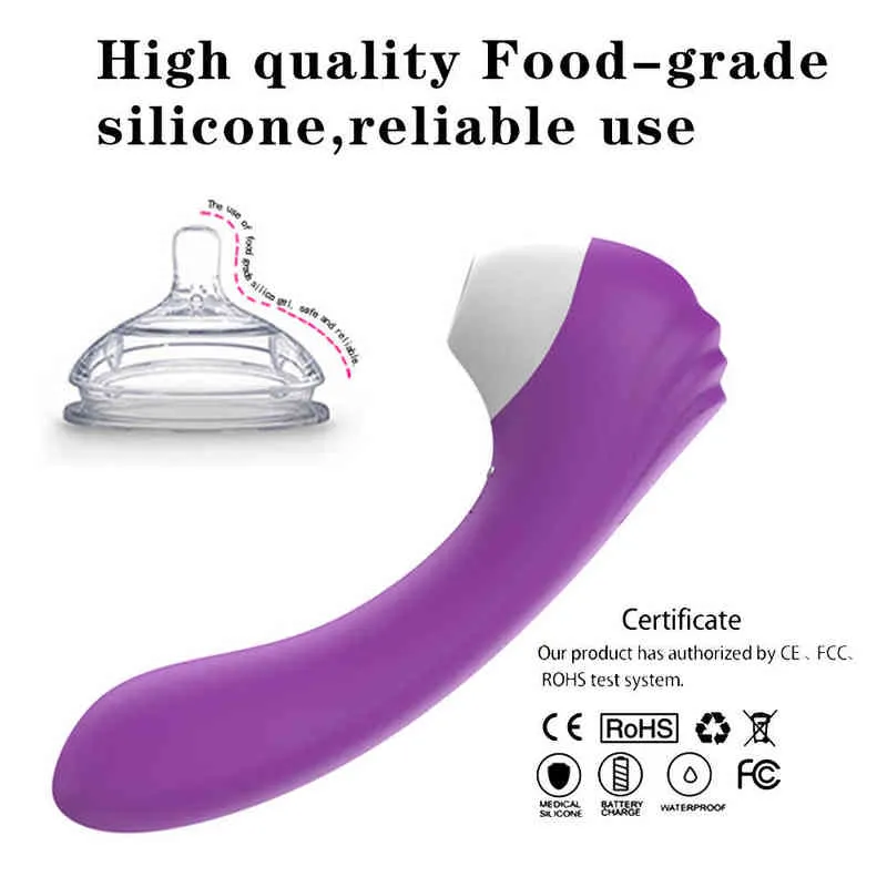 NXY Vibrators Vibrador de succin cltoris para mujer juguete sexual ertico silicona consolador Vagina con ventosa pezn recargable 9 0408