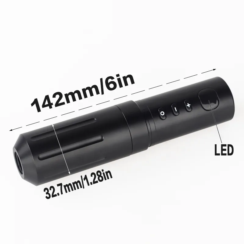 Ambition Wireless Tattoo Pen Machine Batería con paquete de energía portátil 1800mAh Pantalla LED digital para Body Art 220521