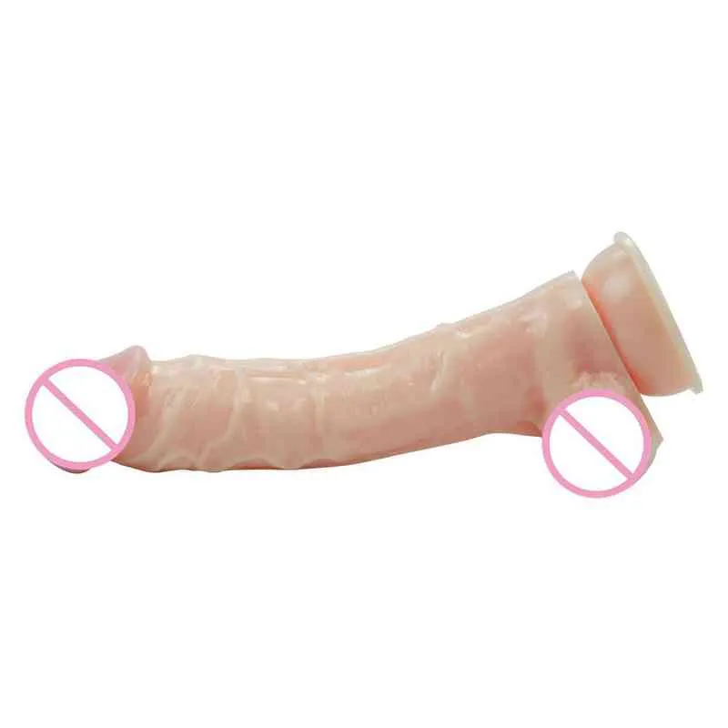 Nxy Dildos Fun and Colorful Adult Crystal Penis Suction Backyard Masturbation Inverted Model Sex Massage Stick for Men Women 0316