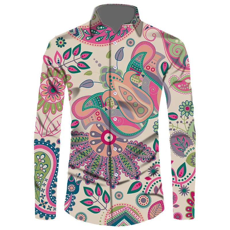 Diy Mens Printing Long Sleeve Shirts Camisa Masculina Streetwear Rapel Kraagkleding Grijs Zwart Nice Factory Outlet 220722