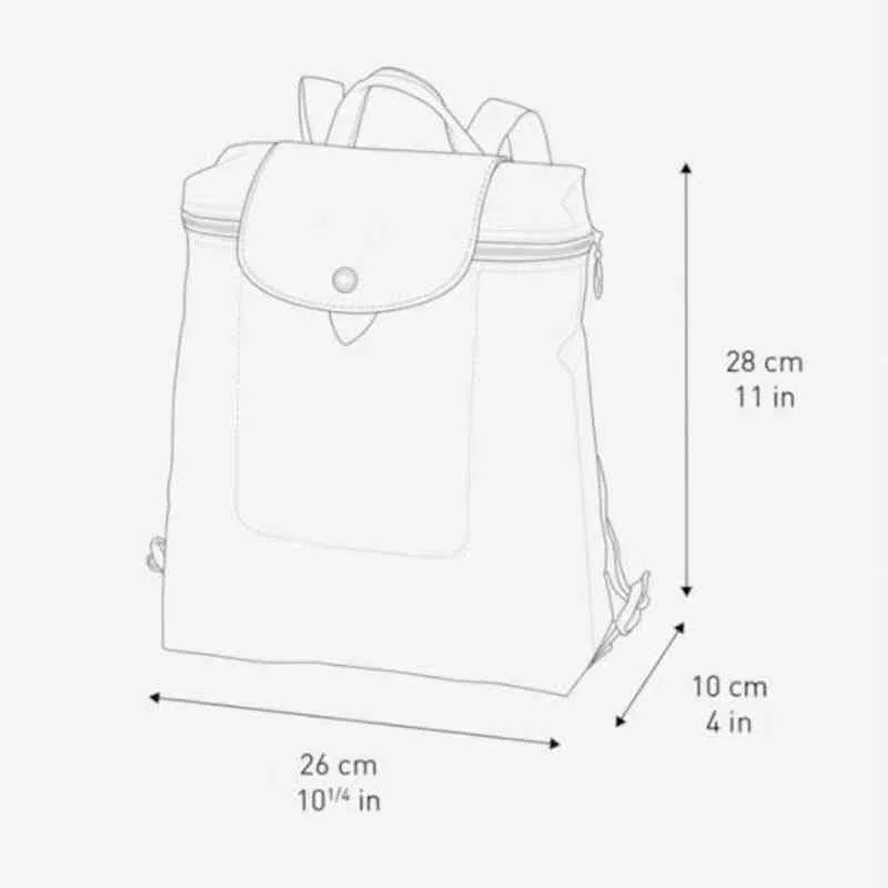 Topp kvinnliga vattentäta nylon Lc-ryggsäckar dam skolryggsäck för flickor Resväska Bolsas Mochilas 220622