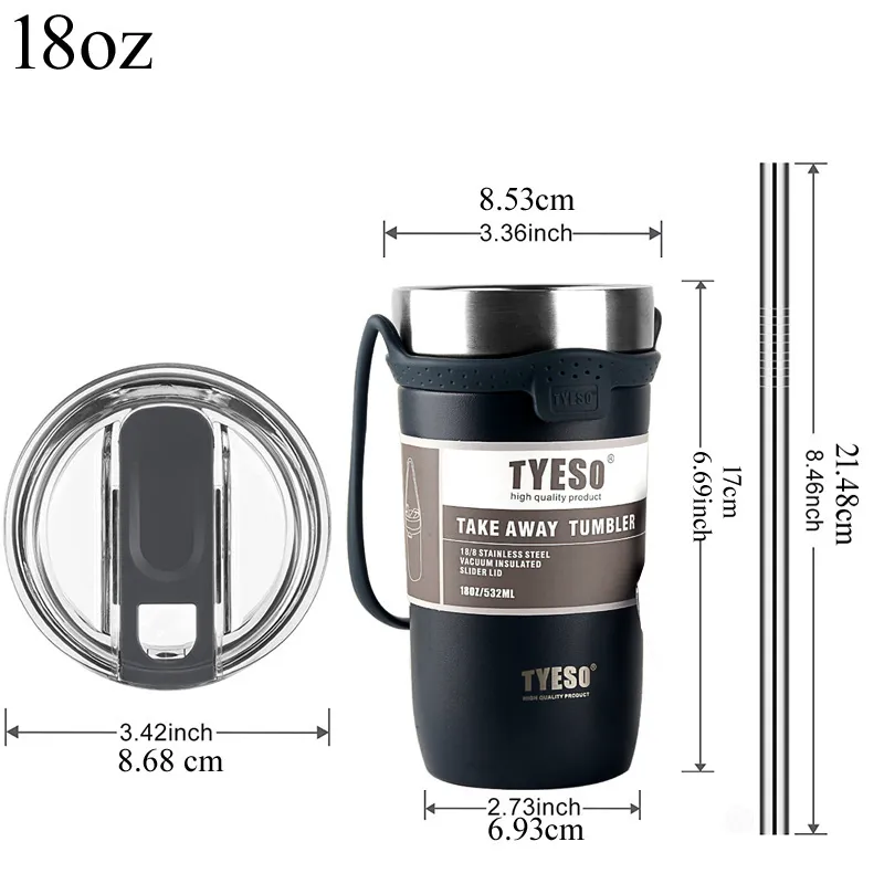 TYESO Thermal Mug Thermos Water Bottle Vacuum Cup Tumbler Drinkware Thermo Bottles for Coffee Tea Cups Termos Tumblers Flasks 220809