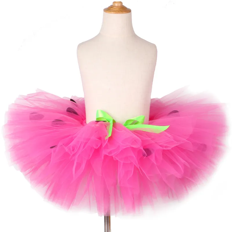 Flickor jordgubbar tutu kjol rosa prinsessan barn tutu pettiskirt halloween födelsedagsfest dans fluffy baby flickor tyll kjol 220423