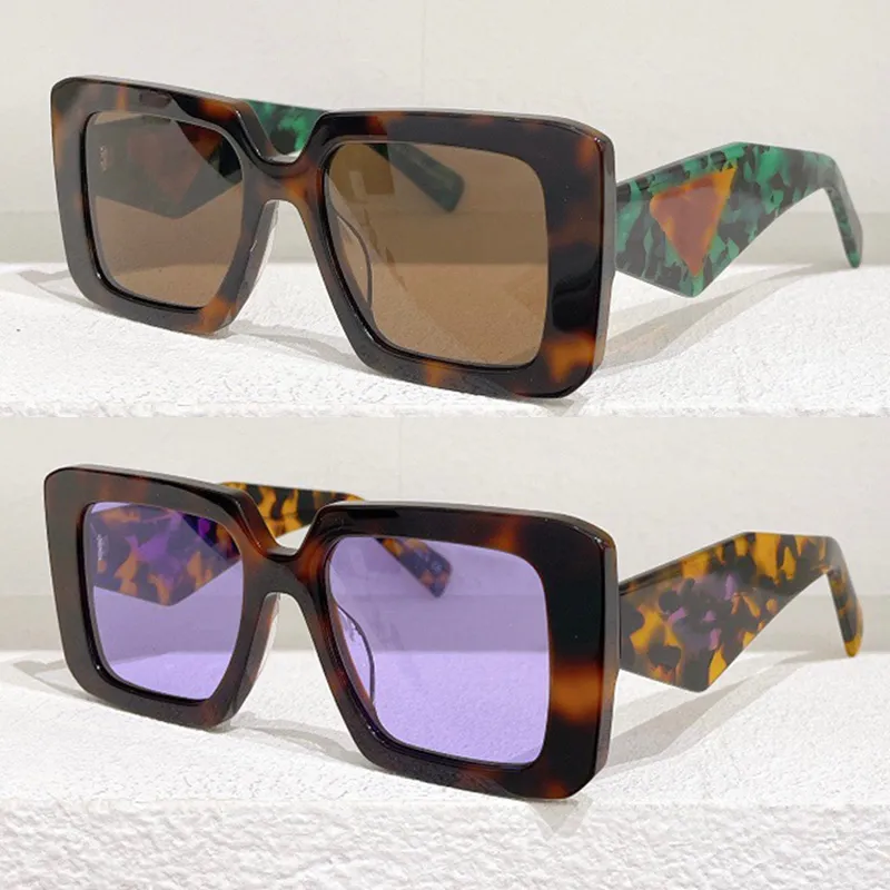 Beliebte Marke Symbole Designer Sonnenbrille Herren Damen SPR 23Y quadratischer Rahmen Dreieck Tempel Design Highlights Mode Top Qualität W2903