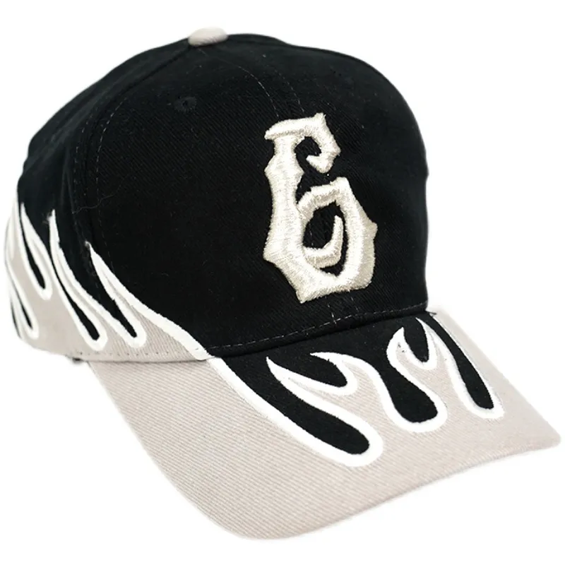 KANYE Con el mismo sombrero Párrafo Legend6 Hip-Hop Fog Street Tide Brand Flame Gorra de béisbol Sombrero con visera DONDA Accesorios de moda203L