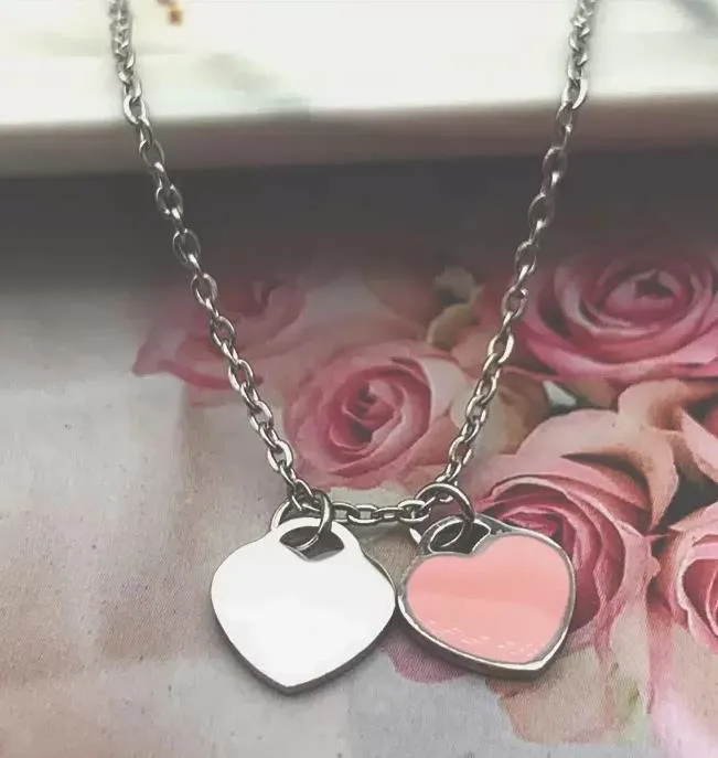 Klassische Mode Herz Perlen Kette Anhänger Halsketten Design Edelstahl plattiert 3-lagig 18 Karat Gold für WomenGirl Valentine'3011