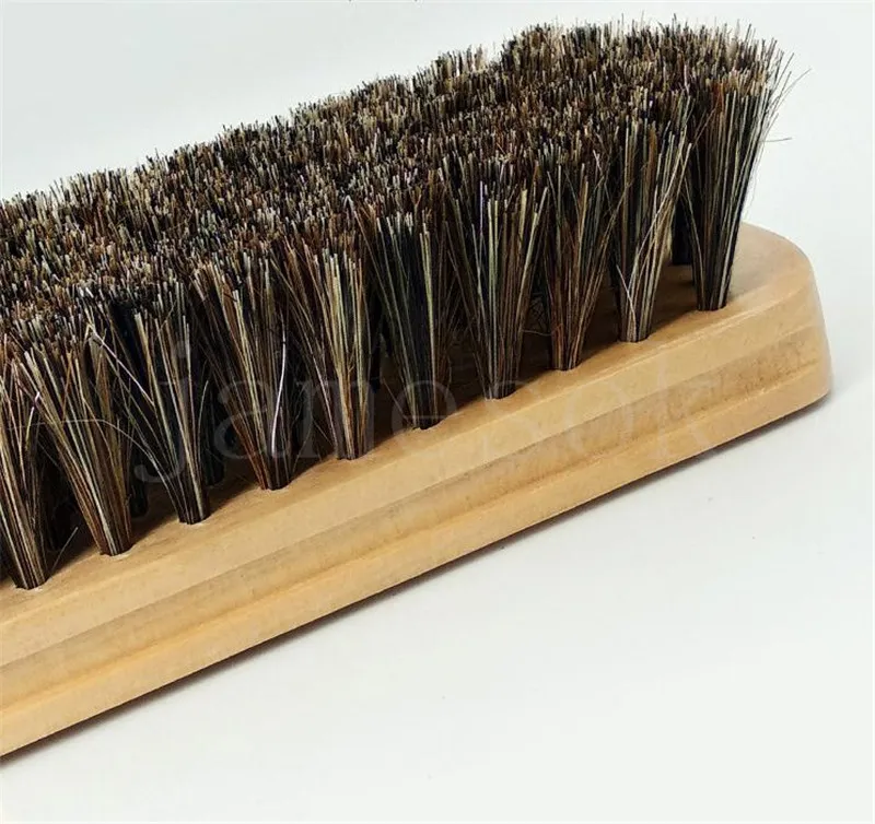 Brosse à chaussures en crin vernis cuir naturel vrai crin de cheval outil de polissage doux polissage à l'huile nettoyage brosses de dépoussiérage de706