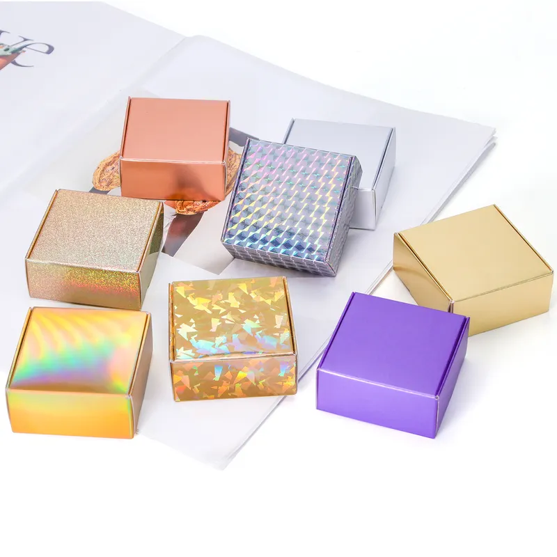 laser gold silver Kraft black and white packaging carton gift soap box supports custom size printing 220706