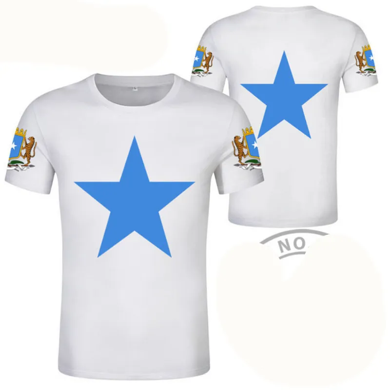 SOMALIE t-shirt bricolage gratuit personnalisé p o nom numéro som T-shirt nation drapeau soomaaliya république fédérale somali imprimer texte vêtements 220616