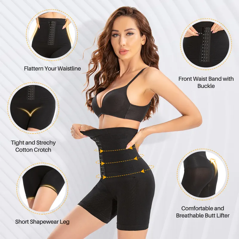 Coloriented 676 Fascia in vita anteriore con fibbia Shaper Mutandine Short Shapewear Leg Tummy Control Intimo donna Lingerie sexy