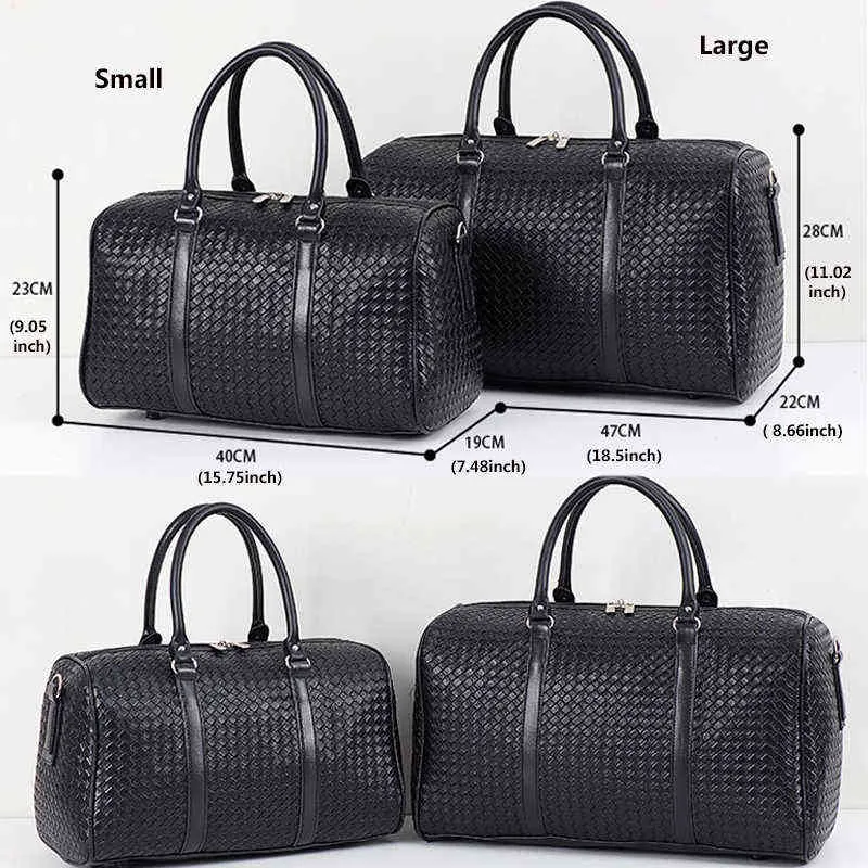 MARKROYAL Large Capacity PU Leather Travel Bag Multifunctional Waterproof Shoulder For Men Tote Luggage Duffle Bags Drop245i