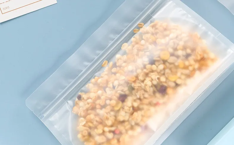 50 -stcs matte plastic zakken opslag voedsel bakken verpakking kan waterdichte afdichting sieraden cadeauvoorraden zakken staan