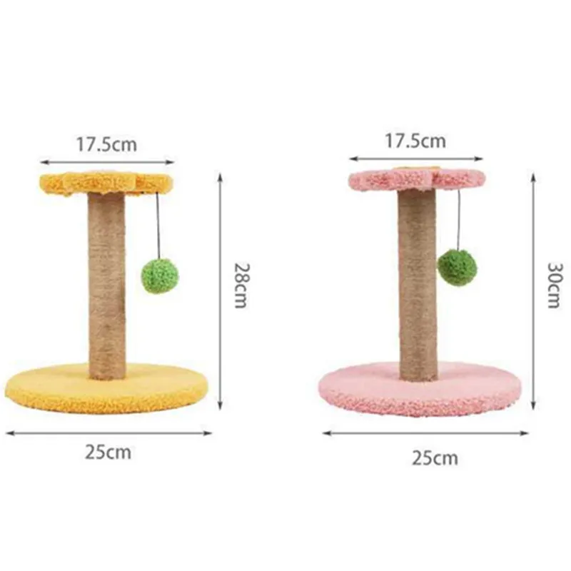 Sisal Cat Tree with Scratching Post Kitten Pet Scratcher Tower Toy with Ball Cats Scratch Trees Climbing Tower Sofa Protector 220620