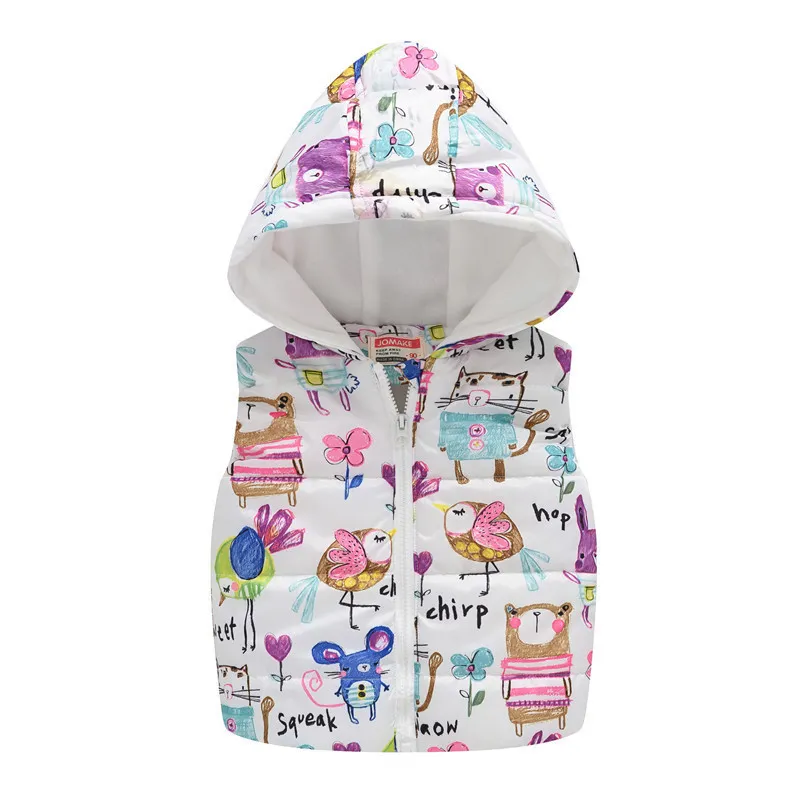 Gilet caldo addensato ragazze Gilet con cappuccio a fiori pesanti di grandi dimensioni più velluto 2-7 anni Abbigliamento bambini Regalo di compleanno 220812