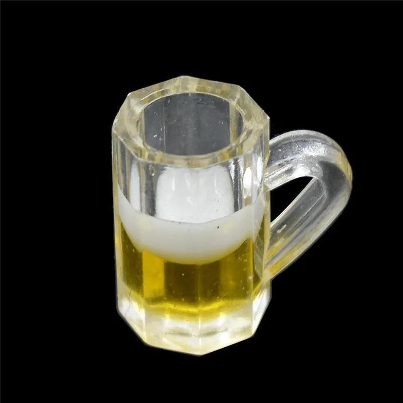 Miniature Beer Glass Resin Small Cups Dollhouse Model Modern Home Room Table Dollhouses Decoration Supplies 220426