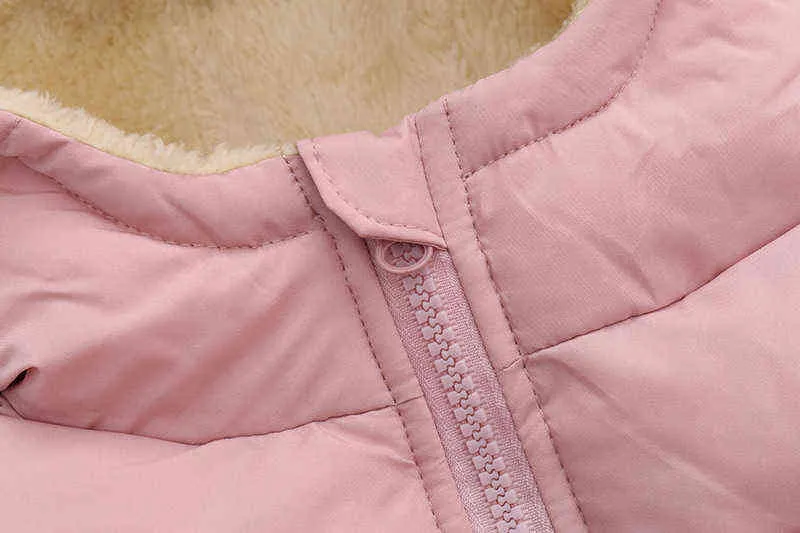 Bébé filles manteau enfants garçons hiver 2022 nouveaux manteaux de coton couleur unie à capuche manteau adolescent enfants manteaux bébé fille combinaison de neige J220718