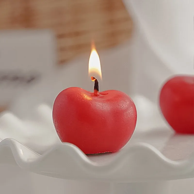 / set Cherry Candle Creative Decoration Soja Wax Aromaterapy Candle Ins P o rekvisita hem dekoration doftande ljus