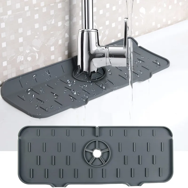Küchenarmatur Absorptionsmatte Spüle Splash Guard Silikonfänger Arbeitsplattenschutz für Badezimmergeräte 220809
