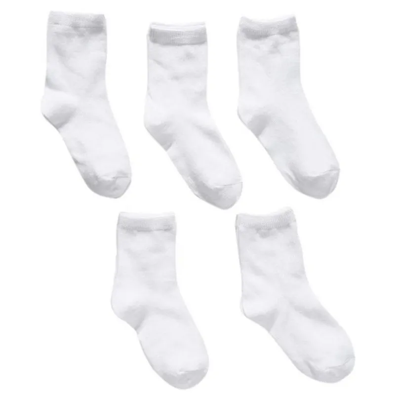 KIDS Pure White Sock Baby Girl Girl Solid traspirante in cotone 1-9 anni 220611