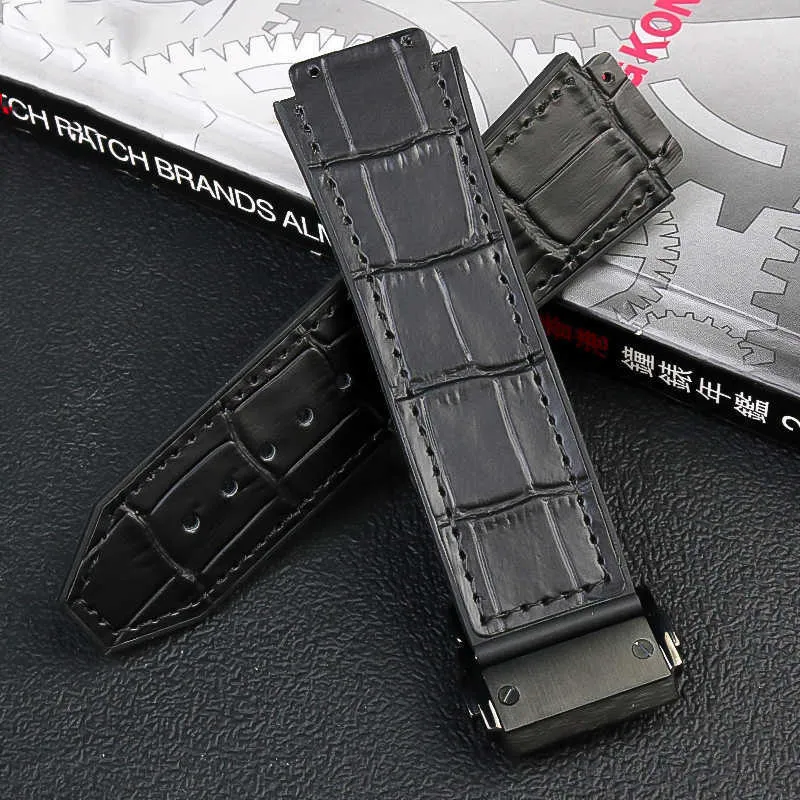 Cinturino orologio in silicone da uomo cinturino in pelle resistente cinturino cinturino HUBLOT BIG BANG