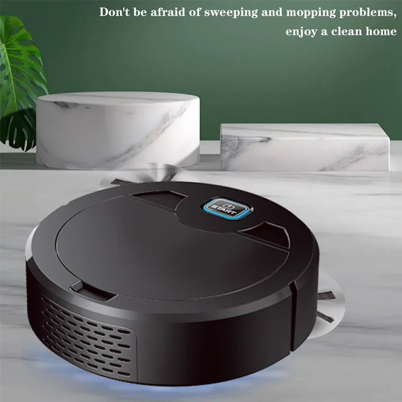 3 In 1 Smart Sweeping Robot Home Sweeper Sweeping and Vacuuming UV Wireless Vacuum Cleaner Sweeping Robots 220408